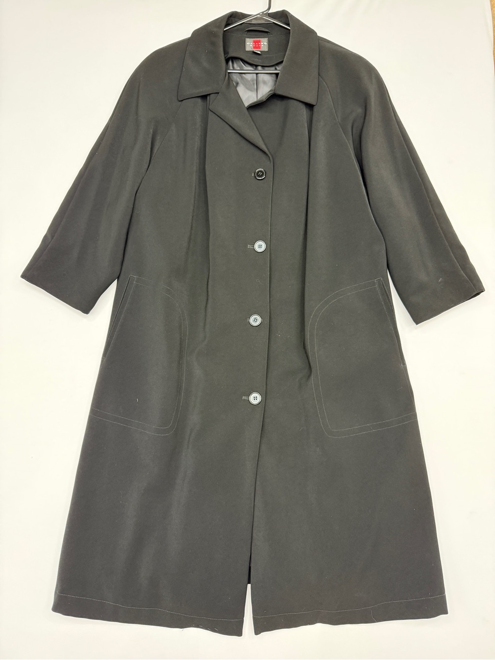 Gallery Black Long Trench Coat